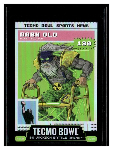 Bo Jackson Battle Arena Tecmo #N219 Darn Old Sam Darnold News Glow Foil