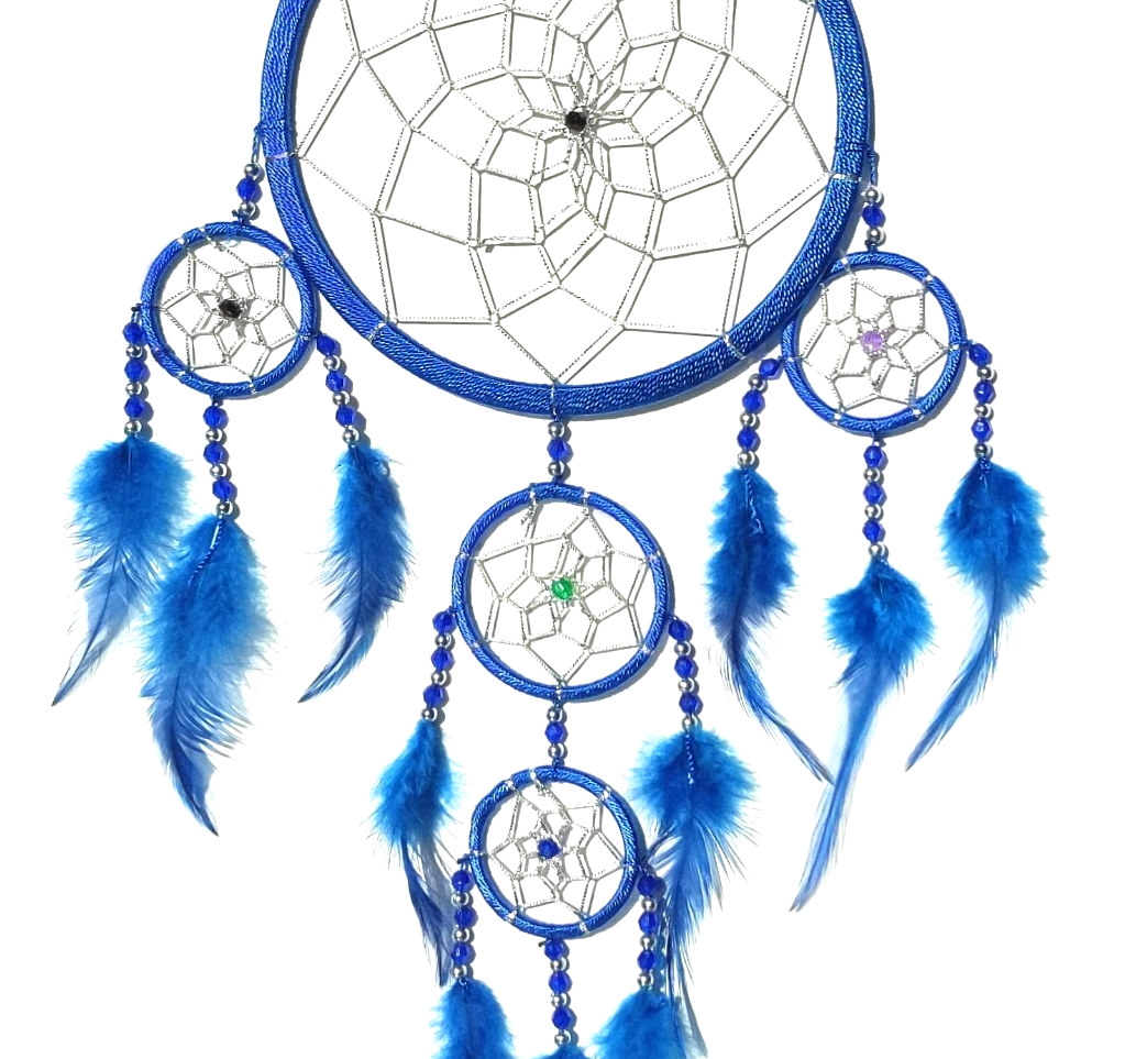 Dream Catcher Boys Blue Dreamcatcher Silver web 16X35cm Fair Trade