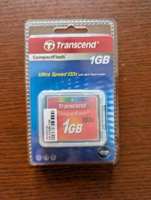 Brandneu in Verpackung Original Transcend TS1GCF133 1GB CompactFlash-Karte, 30 MB/s, Ultra DMA 4.