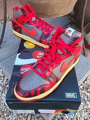 New In Box Nike Dunk High 1985 Red Acid Wash DD9404-604 Men's 12 