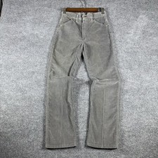 Wrangler 60s USA Made Corduroy Pants Gray Scovill Zip Size 14 Vintage Western