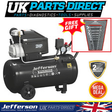 Jefferson 50 Litre 2HP Compressor 230V | 8 BAR | 2 YEAR WARRANTY