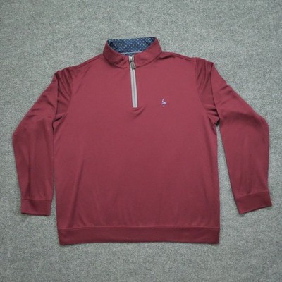 Tailor Byrd Quarte Zip Mens Large Red Maroon Sweater Sweatshirt Collection