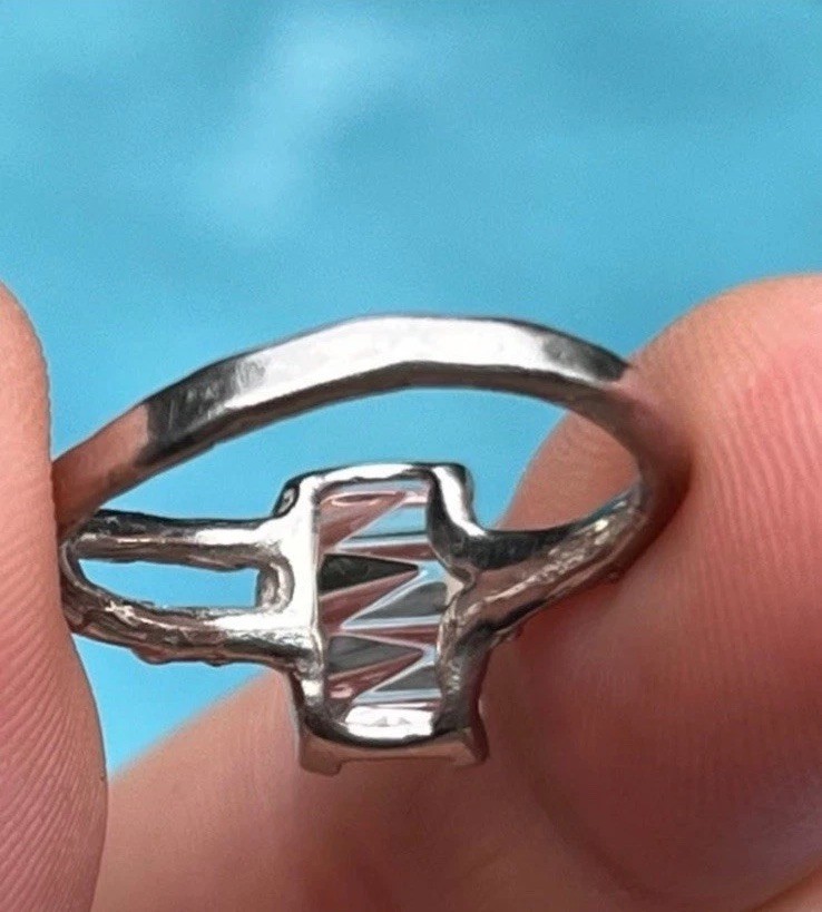 Artisan Created 14k Solid White Gold Morganite Ri… - image 7