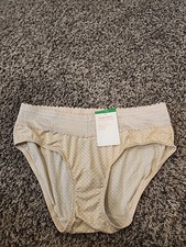New WARNERS Hipster Panty Large 7 Beigepolka Dot