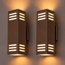 Outdoor Wall Lights Dusk to Dawn 2 Pack, Modern Porch Lights Outdoor Wall Sconce