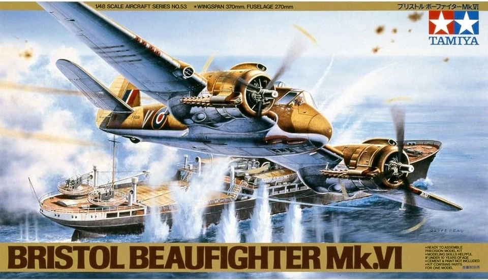 TAMIYA 1/48 Masterpiece Series n.53 BRISTOL BEAUFIGHTER MK.VI kit 061053... - Immagine 2 di 4