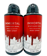 Bath  Body Works Men's Collection Immortal Body Spray 3.7 Oz x2