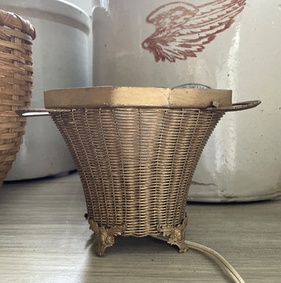 Antique VTG Art Deco Wire Basket Lamp Base Only 1920s | eBay