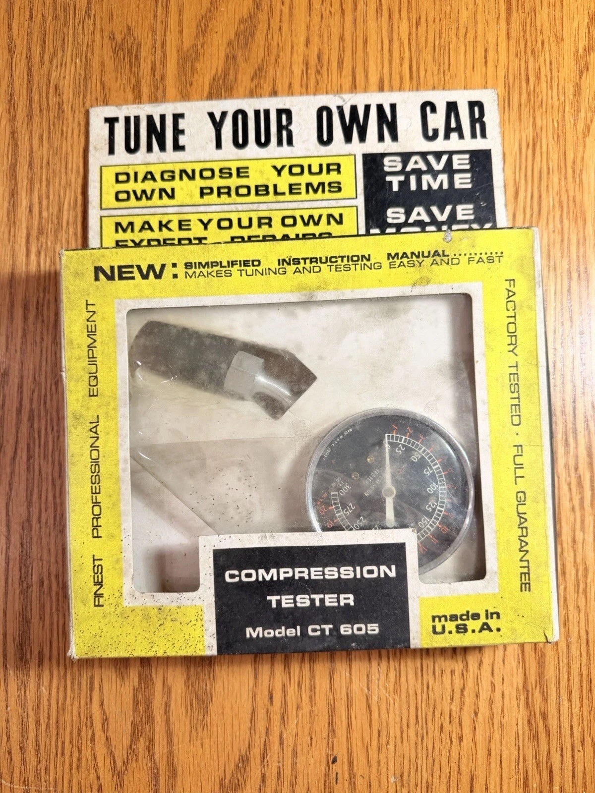 Vintage True Test Compression Tester CT605 Tune Up Tool USA 1960s Auto Gauge