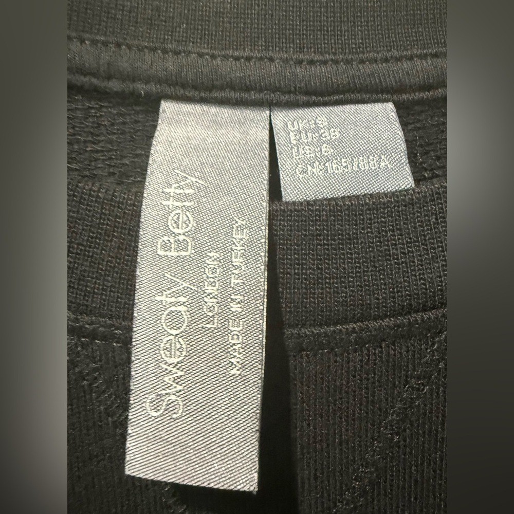 Sweaty Betty After Class Longline Crewneck Oversized Black Sweatshirt Small image 5