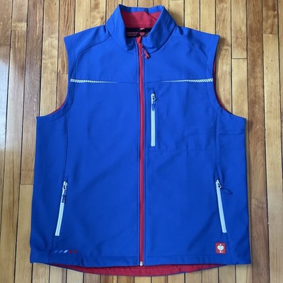Engelbert Strauss Work Wear Softshell Lined Vest Jacket Mens 2XL Blue Red