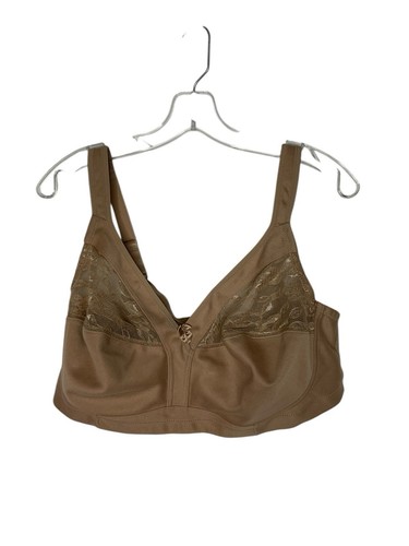 Breezies Set of 2 Soft Cup Cotton Comfort Bras A633203 Beige Black Size 42DDD - Picture 8 of 12