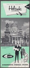 SAS Scandinavian Airlines System Helsinki City Portrait airline folder 1960s