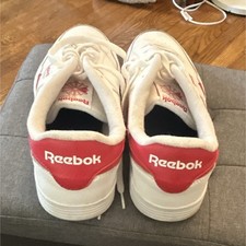 Reebok Men s White/Red Low Top Lace-Up Athlet...