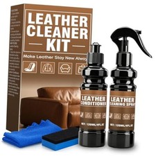 Leather Cleaner Conditioner Kit, 4-in-1 Care Includes 4oz cleaner, 4oz