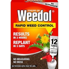 Weedol Rapid Weed Control 12 Tube Concentrate Kills Weeds Fast on Paths Patios