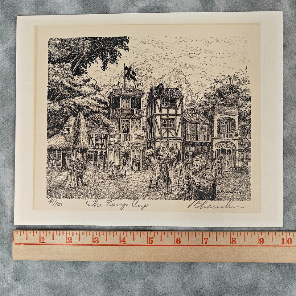 The Kings Cup Signed Limited Ed. Print 41/100 Renaissance Village Ink ...