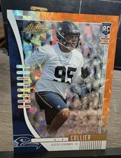 L.J. Collier 2019 Panini Absolute Football Orange Spectrum RC /75 Seahawks