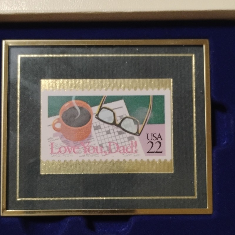 Hanford Heirlooms Inc. "Love You, Dad" USA 22 Stamp Framed Display, Ltd Ed