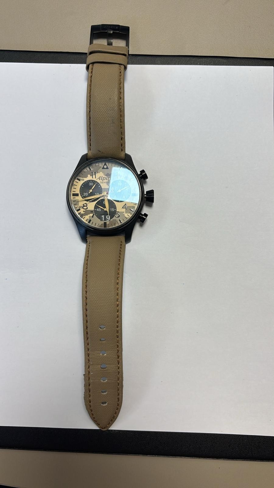 Alpina Startimer Pilot Chronograph Desert Camouflage (With box)