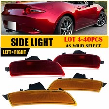 4-40X Side Marker Light Housings Front Rear Amber Red For 16-23 Mazda Miata MX-5
