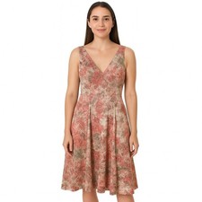 Adrianna Papell Dress Size 10 Floral Print Sleeveless Party Cocktail Career New