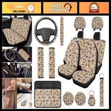 14 Pcs Duck Camo Car Seat Covers Set Steering Wheel Cover Seat Belt Armrest 14 Pcs Duck Camo Car Seat Covers Set Steering Wheel Cover Seat Belt Armrest