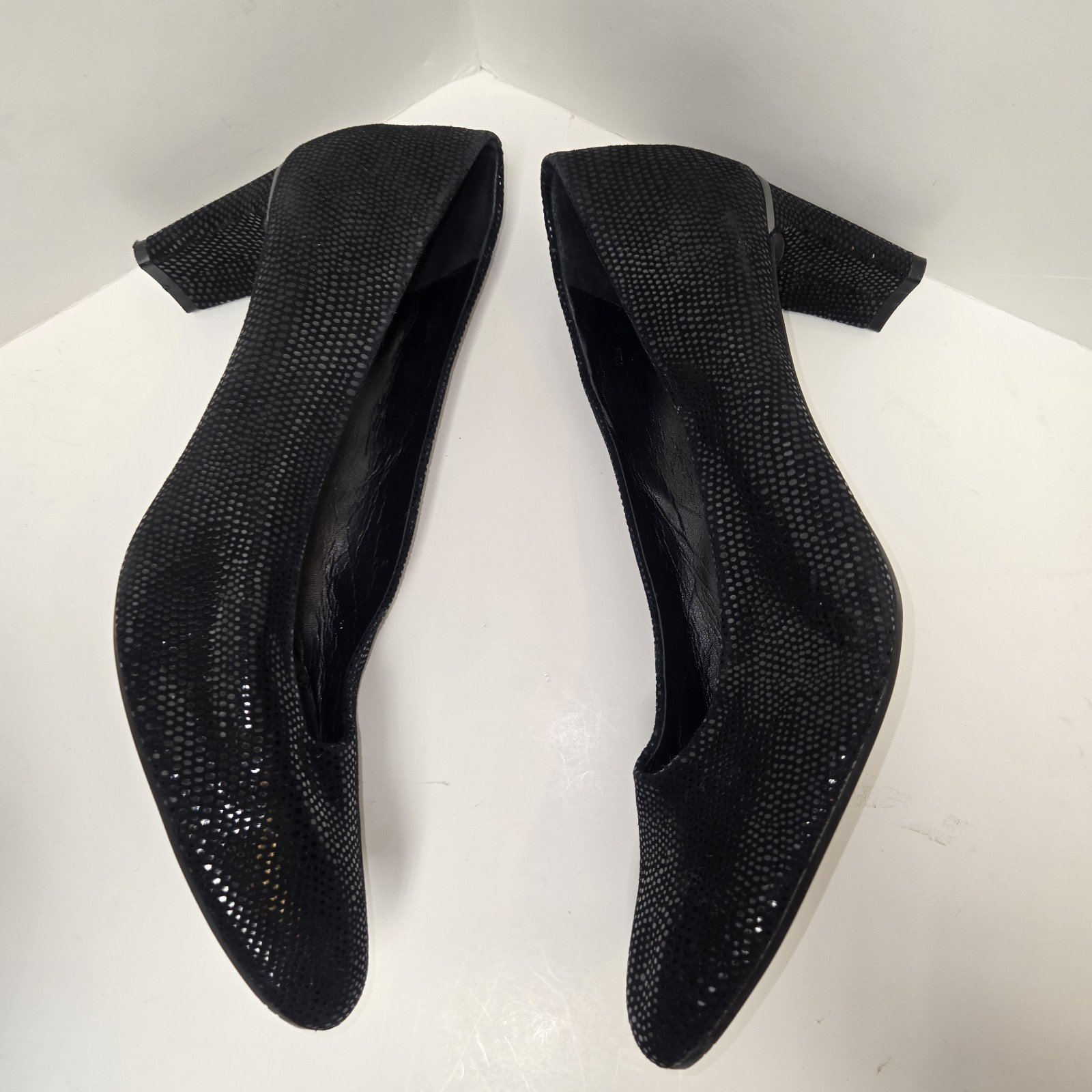 Vaneli lotto di 2 scarpe nere slip on casual tacco a blocco pompa e ballerine