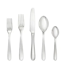 Fortessa Grand City Stainless Steel Flatware 5-Piece Place Setting Service for 1