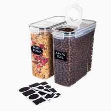 Cereal Storage Containers for Pantries – Airtight, BPA-Free, 4L, Easy-Pour Flip