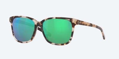 Costa Del Mar May Shiny Tiger Cowrie/Green Mirror 580G Polarized 57mm Sunglasses