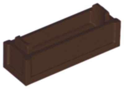 LEGO 69066 DUNKELBRAUN Container, Karton 1 x 3 x 2/3 - obere Öffnung