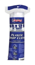 Film Gard 626204 0.5 mil. Light Duty Plastic Drop Cloth 9 x 12 ft.