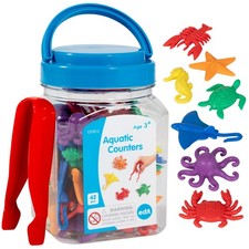 edxeducation-13151 Aquatic Counters - Mini Jar Set of 42 - Learn Counting, Co...