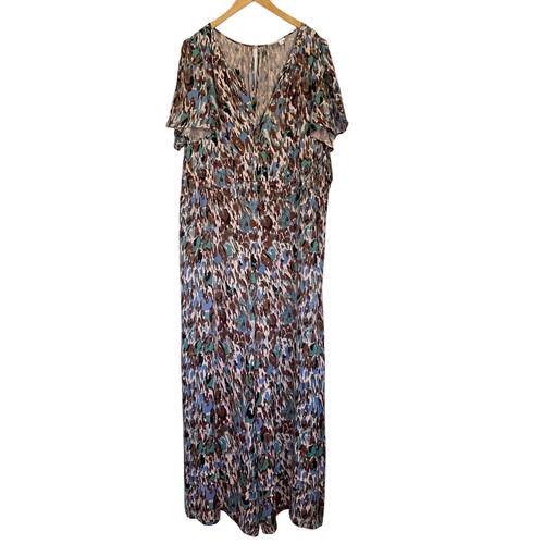 Anthropologie Somerset Jumpsuit Wide Leg Smocked Waist Women’s Plus Size 3X