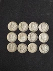 (12) 1927-1945 Mercury Dime XF Silver Lot