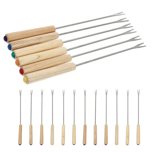 18 Pcs Cheese Hotpot Fork Fondue Forks Set Stainless Steel Metal Utensils