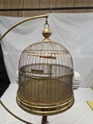 VTG Antique Hendryx Bird Cage Hanging Beehive Dome Style Milk Glass Feed/Water