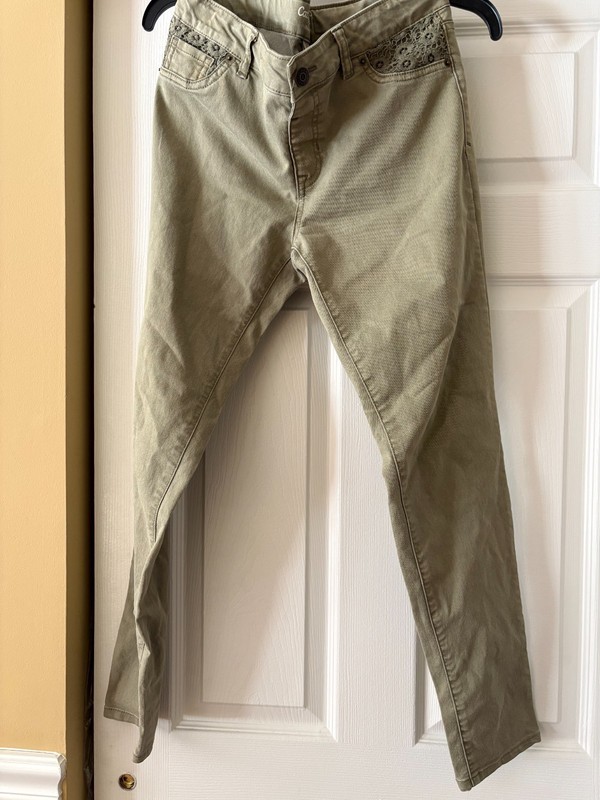 Girls Cat & Jack Olive Green Jeggings Size 16