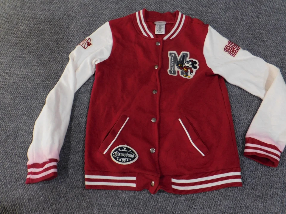 Chaqueta Mickey Mouse de los Parques Disney para Hombres Mediana Universitaria Disneyland 55 Estilo Vintage Foto 4 de 4