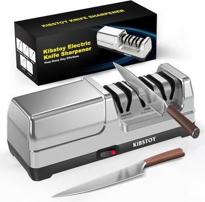 Knife Sharpener Electric for Kitchen Professional 3-Stage 100% Diamond Sharpenig