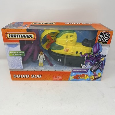 Matchbox Mattel Mega Rig Squid Sub 2010 K9582 Dives In The Bath Toy BRAND NEW!! 