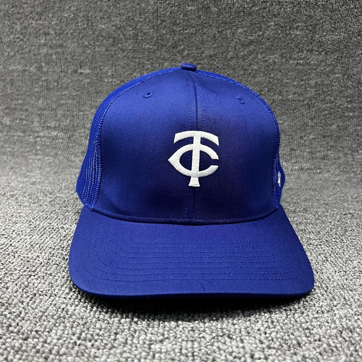 47 Brand Minnesota Twins TC Logo Royal Blue Trucker Snapback Hat Flat Brim