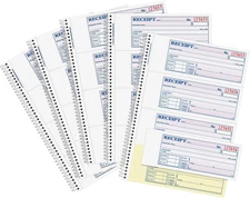 Adams SC1182PK Money Receipt Book,Spiral,2-Part,7-5/8-Inch x11-Inch,1000/PK,WE/C