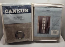 Cannon Grommet Top Style Unlined Curtain Panels Basket Weave Dove 54x95 Sears 2