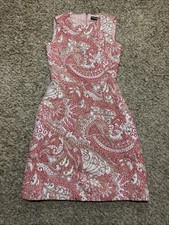 Dolce & Gabbana Pink Floral Paisley Jacquard Pleated Mini Dress Size 0/XS