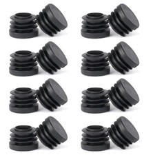 Lamellenstopfen Rund Kunststoff 22 mm Schwarz 16 Stück