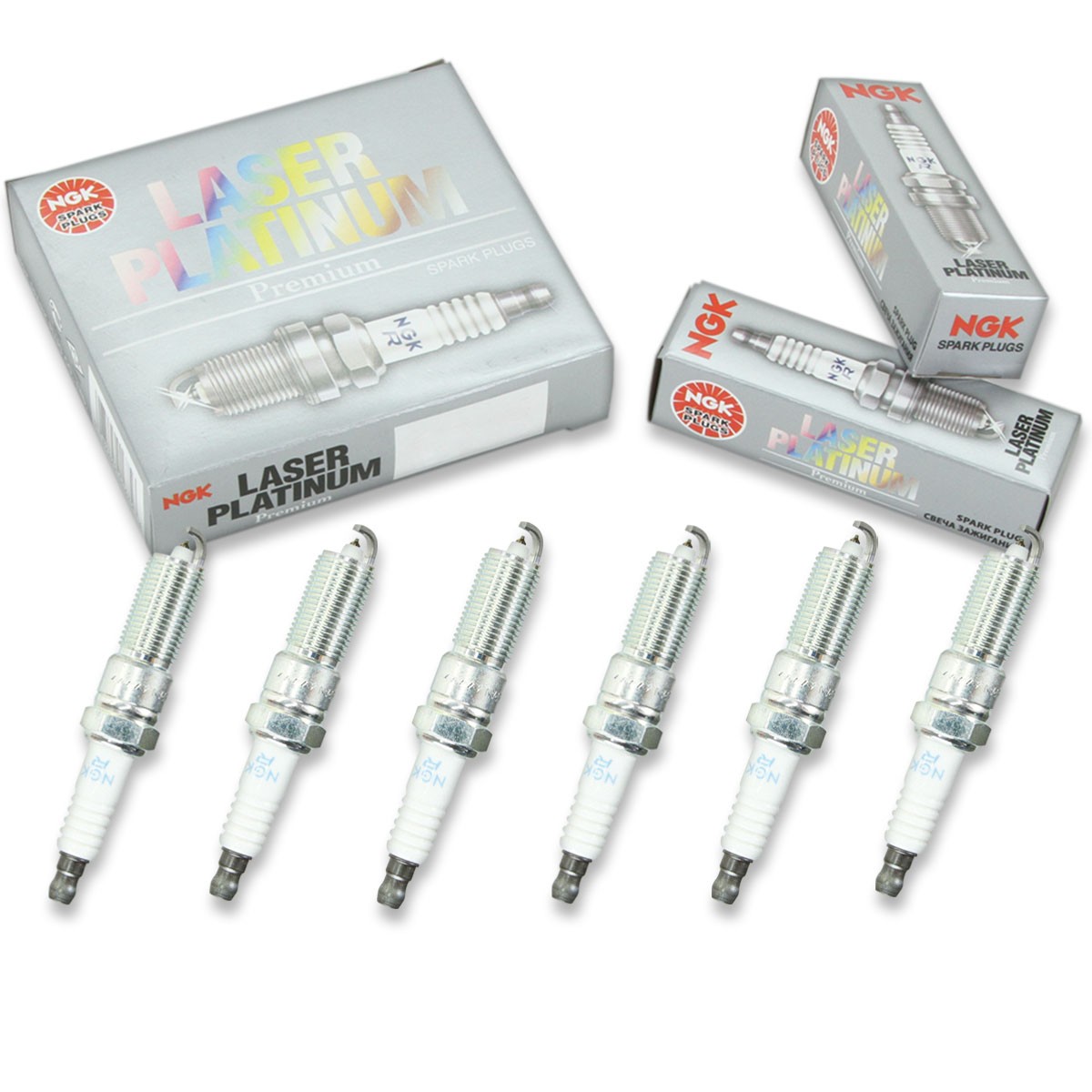 6 pcs NGK Laser Platinum Spark Plugs for 1998-2004 Dodge Intrepid 2.7L V6 - jm