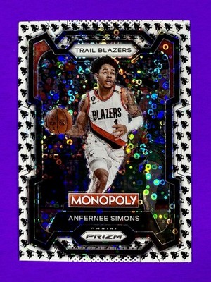 2023-24 Prizm Monopoly - Anfernee Simons #74 Monopoly Man Prizm Disco